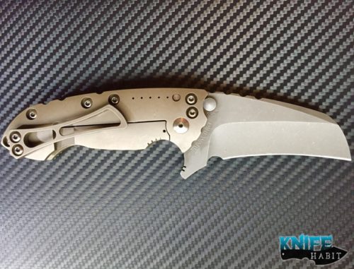 Direware custom knives SOLO V4 titanium lock side