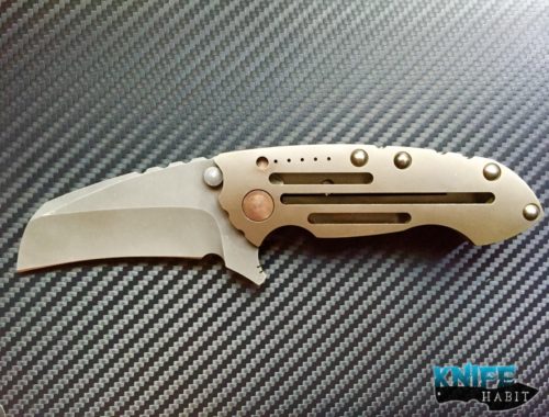 Direware custom knives SOLO V4 titanium show side