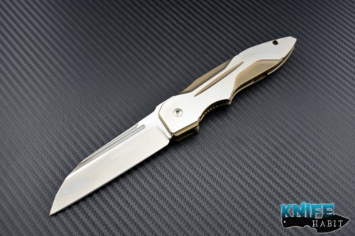 custom GTC Terzuola reduced milano knife, titanium scales