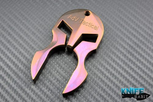 custom ADV tactical knock tool by Andre De Villiers, anodized green and purple