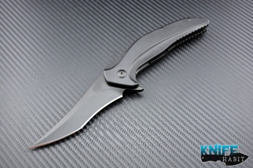 semi-custom midtech Jasou Brous Blades Vendetta blackout knife g10 D2 blade steel