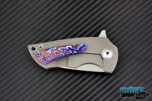 custom Christensen Knifeworks Cknifeworks Brute tanto, timascus scales and clip