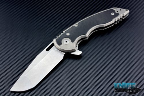 semi-custom Jake Hoback a15 midtech knife, stonewash blade finish