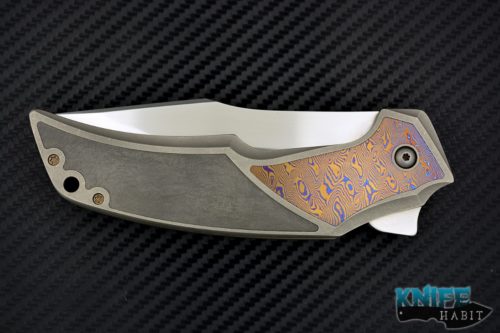 custom Jens Anso Tashi Bharucha collaboration Vitamin B one-off knife, mokuti and zirconium scale inlays