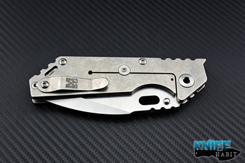 custom Mick Strider MSC AR knife, nightmare gut shovel knife, titanium scales