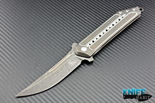 Steelcraft Todd Begg Kwaiken knife, titanium, black acid stonewash titanium scales, blade s35vn steel