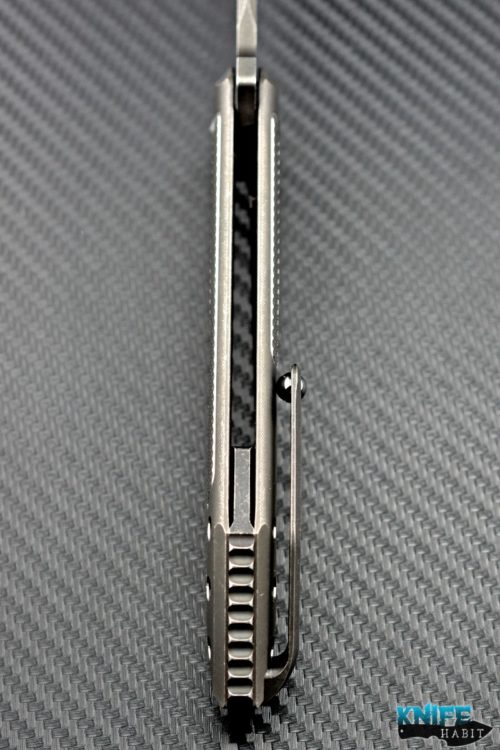 Steelcraft Todd Begg Kwaiken knife, titanium, black acid stonewash titanium scales, blade s35vn steel