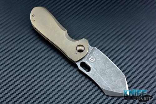 custom GB customs Tuffknives One-Off Piglet knife, CTS XHP blade steel, Full titanium