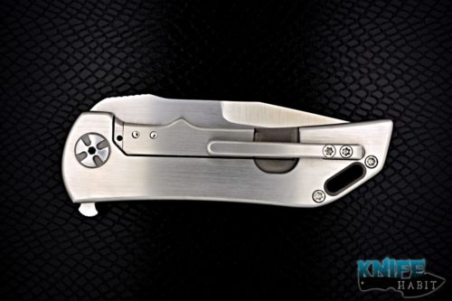 custom darrel ralph dominator v4 knife, ddr level 4, titanium frame, titanium backspacer, titanium clip, 3.5" s35vn blade steel, satin finish