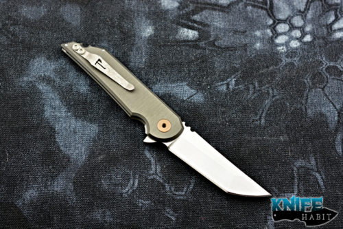 mid-tech jake hoback mk ultra uhep, titanium everyday carry edc semi-cusom knife