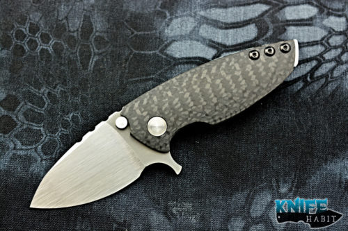 custom direware hyper 90 knife, carbon fiber, bohler m390 blade steel