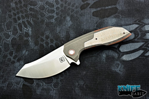 custom geoff blauvelt tuffknives kdr knife, copper superconductor, cpm 154 blade steel