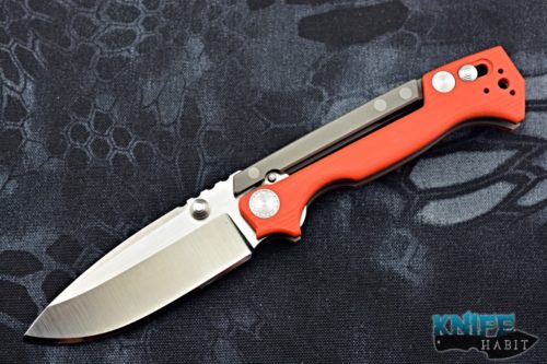 custom demko ad15 knife, orange g10, 3v blade steel