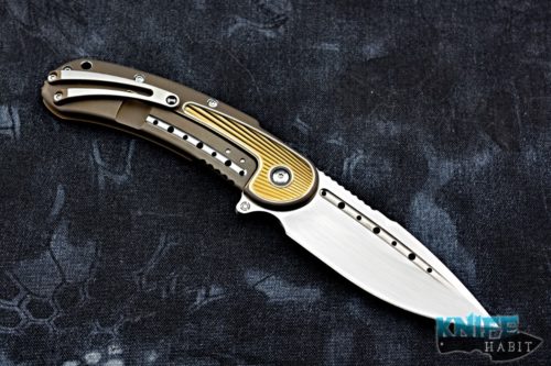 todd begg knives bodega, bronze, gold and silver anodized, satin s35vn blade steel