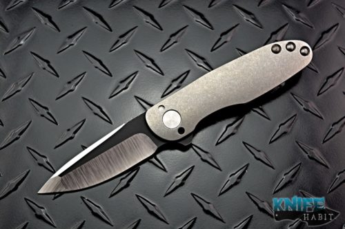 custom direware tailwhip v2 knife, tumbled frame, multigrind s110v blade steel