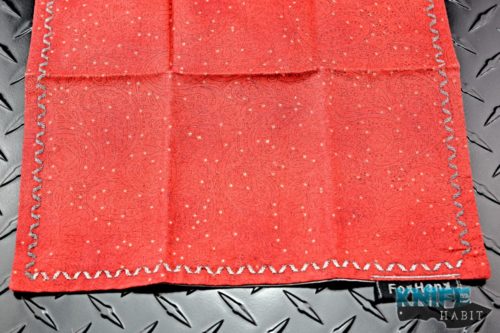 custom fox hanx handkerchief, red and grey, 100% cotton