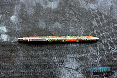 custom darrel ralph ddr go pen copper, patina tactical pen