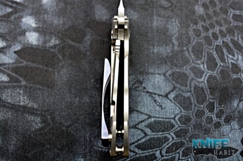 custom direware s-90 wharncliffe knife, mokuti clip, satin bohler m390 blade steel