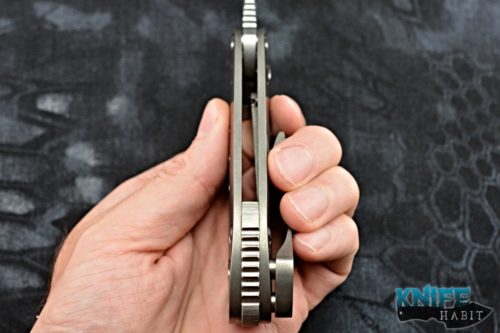 custom direware t-95 knife, satin flat-grind bohler m390 blade steel