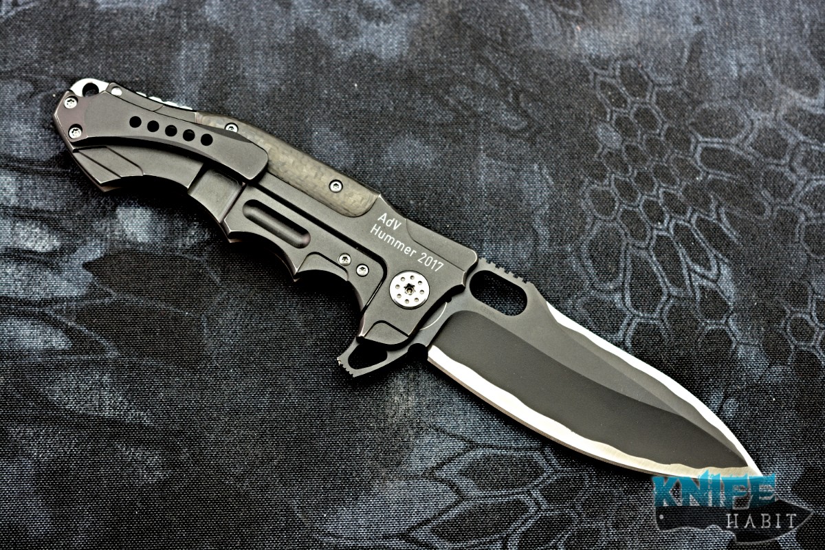 Andre De Villiers ADV Tactical Hummer Carbon Fiber Black & Satin Knife - Knife Habit1200 x 800