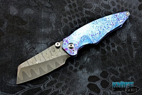 scorpion 6 overfall knife, vegas forge damascus, damtanium, zirconium