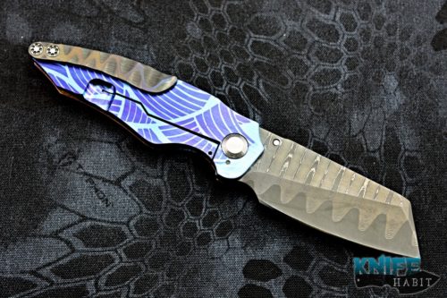 scorpion 6 overfall knife, vegas forge damascus, damtanium, zirconium