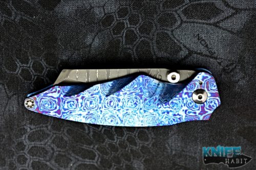 scorpion 6 overfall knife, vegas forge damascus, damtanium, zirconium