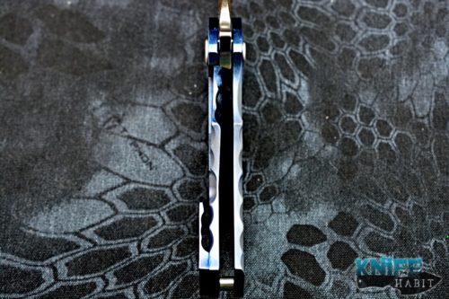 custom scorpion 6 varangian knife, loki cpm 154 blade steel, anodized titanium frame
