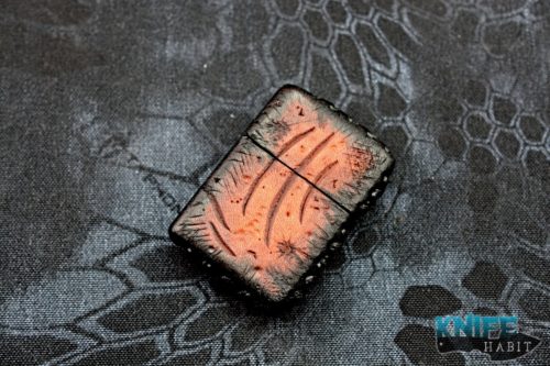 custom wasteland oddities burnt distressed leather lighter