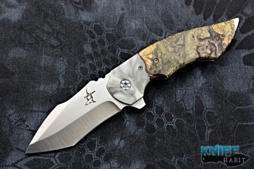 custom greg lightfoot pitboss knife, timascus clip