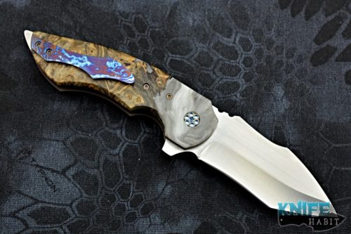 custom greg lightfoot pitboss knife, timascus clip