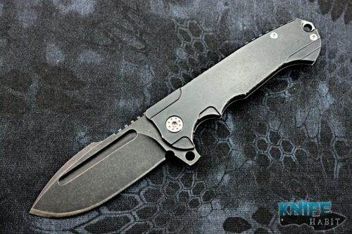 custom andre de villiers adv tactical harpoon f17 knife, acid washed