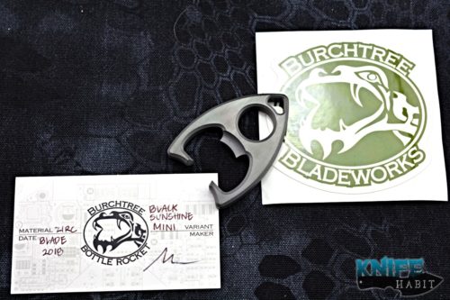 custom burchtree bladeworks michael burch black sunshine mini zirconium custom bottle opener multitool