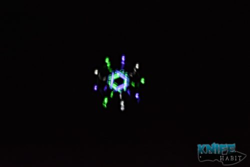 custom tain azco ti 16340 flashlight, white green purple tritium