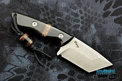 borras kustom designs thug knife, micarta g10 coconut handle, s35vn blade steel