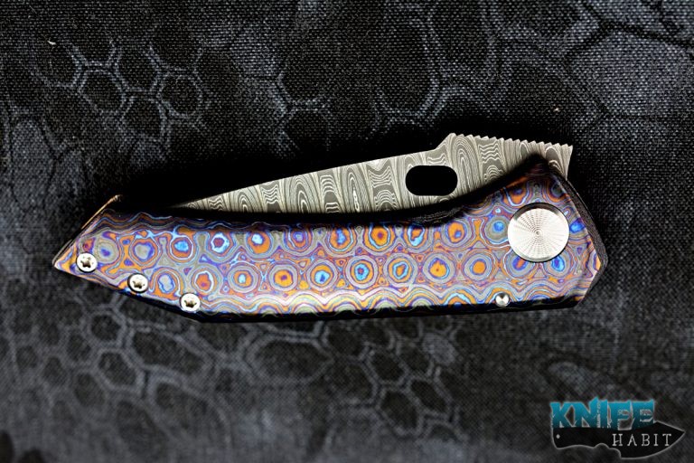 Sergey Rogovets Mini FMJ Black Timascus & Damascus Custom Knife – Knife ...