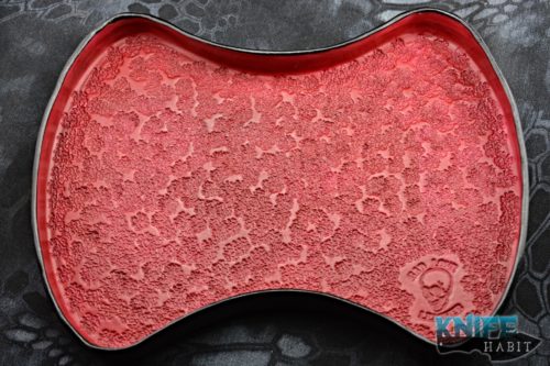 custom leather travis poole red textured tray