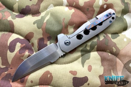 custom enrique pena talon timascus folding knife