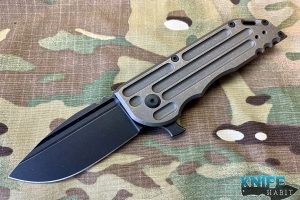 custom alphaunter tactical design jake hoback knives warspear bronze folding knife