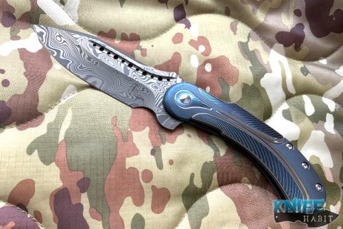 semi-custom todd begg field marshall damasteel folding knife