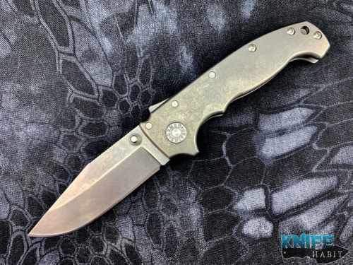 custom demko knives mg ad20 all titanium shark lock knife