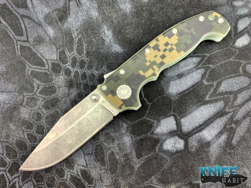 custom demko knives mg ad20 camo g10 knife