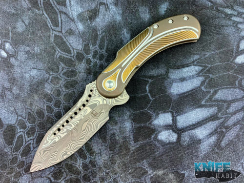 custom todd begg bronze field marshall thor damasteel knife