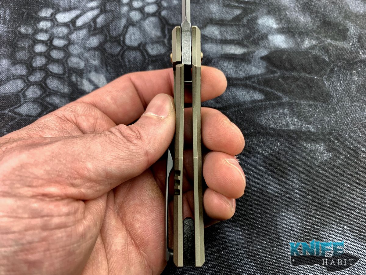 NCC Knives BBM V2 Bronze/OD Green Croc Skin Zirc Accents Custom 