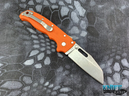 demko knives ad 20.5 black shark foot orange knife