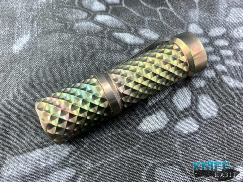 custom hanko machineworks prism bronze flashlight