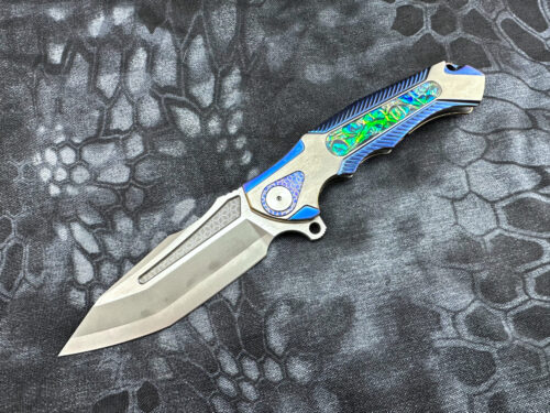 custom andre de villiers dichrolam ronin knife
