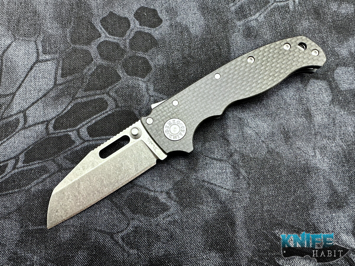 demko knives ad 20.5 s35vn carbon fiber sharks foot knife