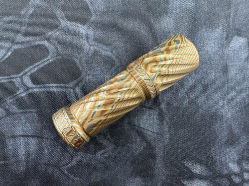 custom hanko machineworks mokume flashlight